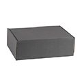 Caja de cartn kraft rectangular gris entregados plano (para montar) 