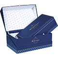 Caja de cartn rectangular Haute Gastronomie Azul / dorado / blanco
