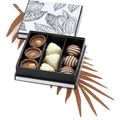 Caja cartn cuadrada chocolates 3 lneas PRESTIGIO CACAO blanco/negro